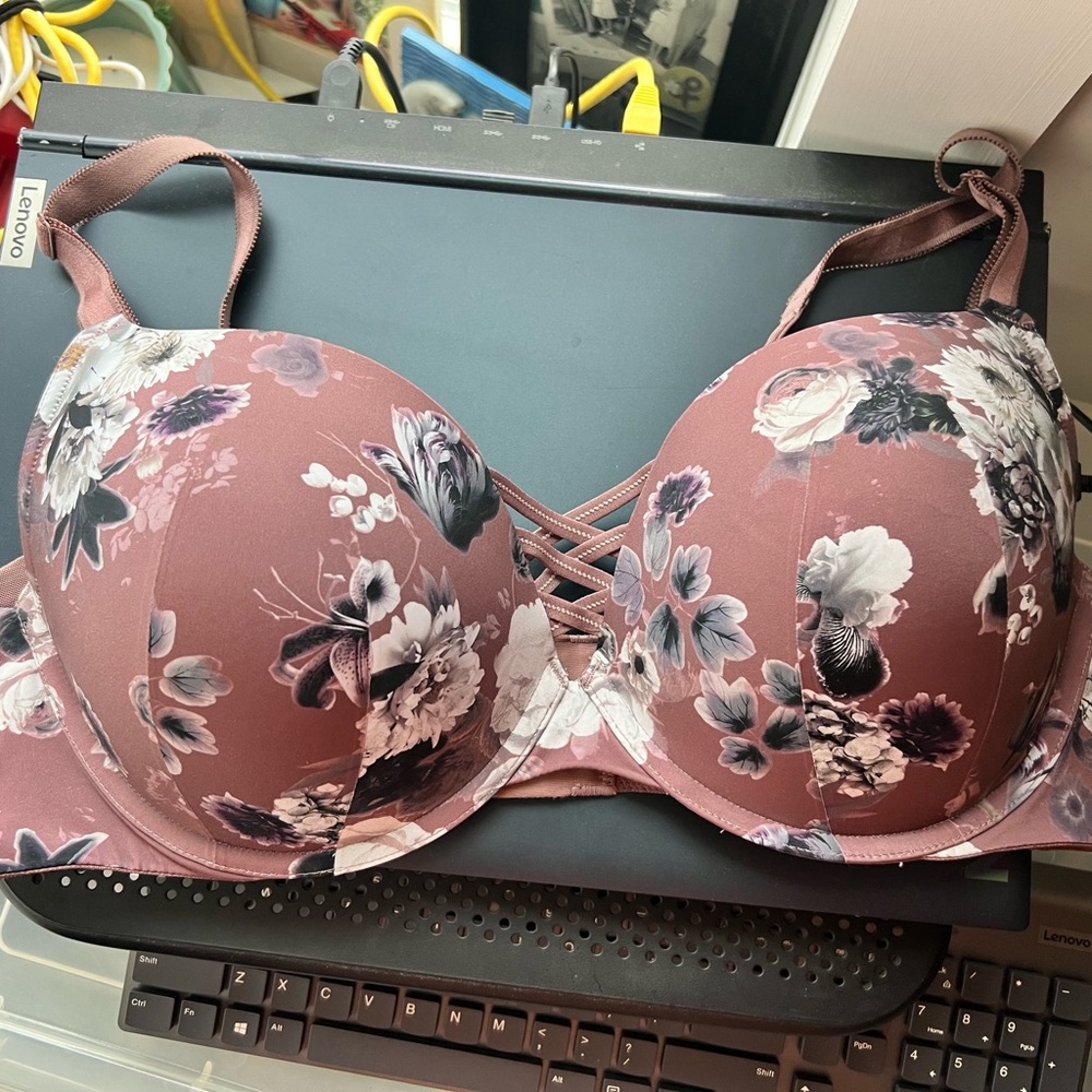 Torrid Mauve Floral Bra